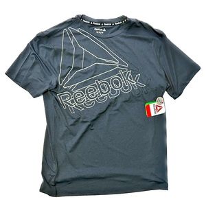 Reebok Men's & Big Men's Triplex Short Sleeve Performance Grey Medium T-Shirt